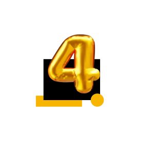 numero 4 dorado